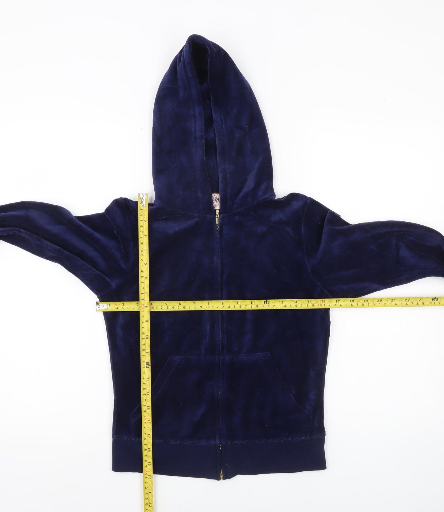 Dasey Pavilion Women’s Blue Velour Full Zip Hoodie Size S