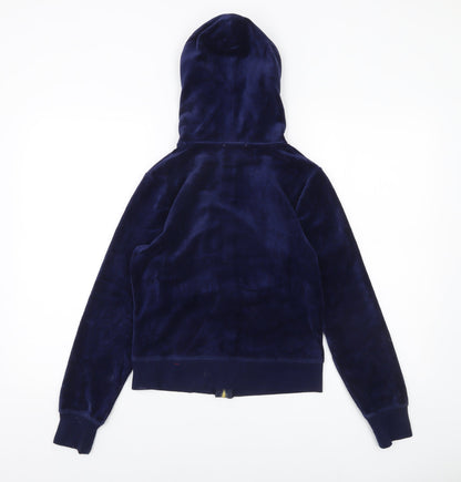 Dasey Pavilion Women’s Blue Velour Full Zip Hoodie Size S