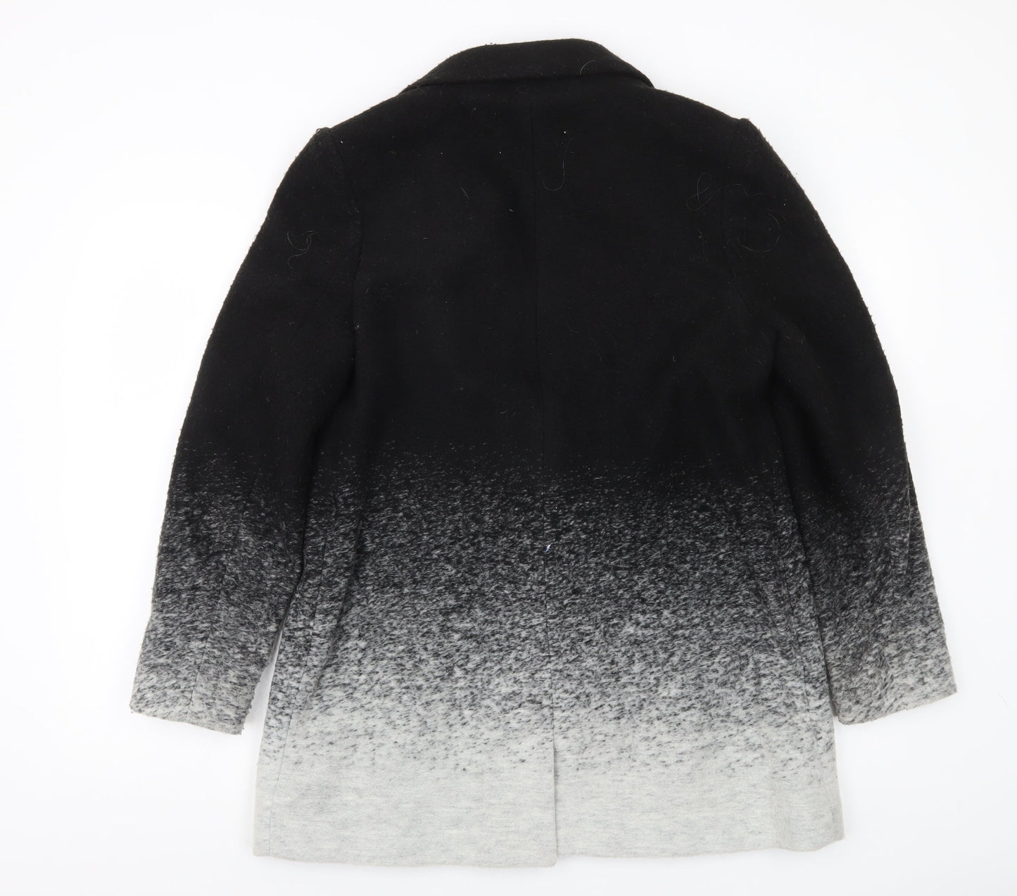 Nutmeg Womens Black Grey Ombre Mid-Length Coat Size 12