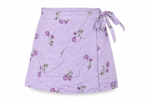 BP. Women’s Purple Floral Wrap Short Skirt XS Viscose Summer