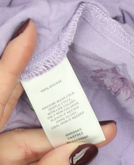 BP. Women’s Purple Floral Wrap Short Skirt XS Viscose Summer