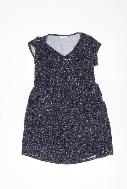 JoJo Maman Bébé Women’s Blue Polka Dot Wrap Dress Size S