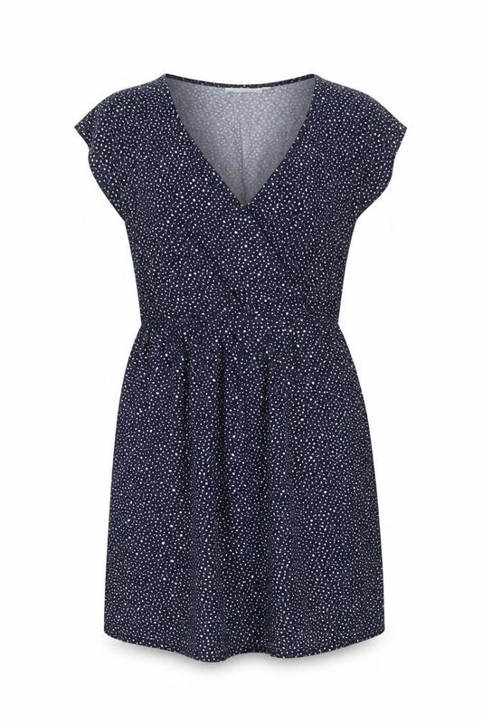 JoJo Maman Bébé Women’s Blue Polka Dot Wrap Dress Size S