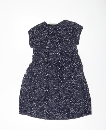 JoJo Maman Bébé Women’s Blue Polka Dot Wrap Dress Size S