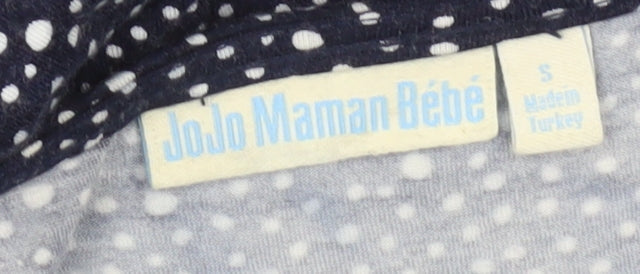 JoJo Maman Bébé Women’s Blue Polka Dot Wrap Dress Size S