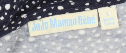 JoJo Maman Bébé Women’s Blue Polka Dot Wrap Dress Size S