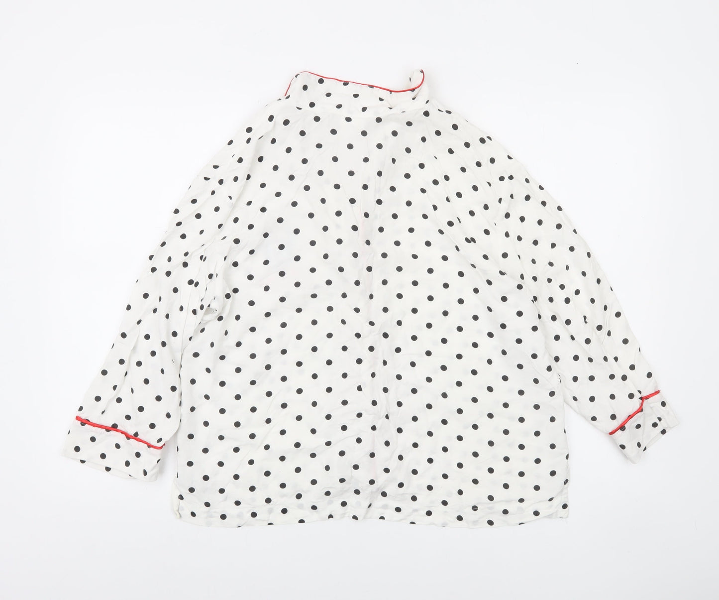 Disney Women’s White Polka Dot Minnie Mouse Pyjama Top XL