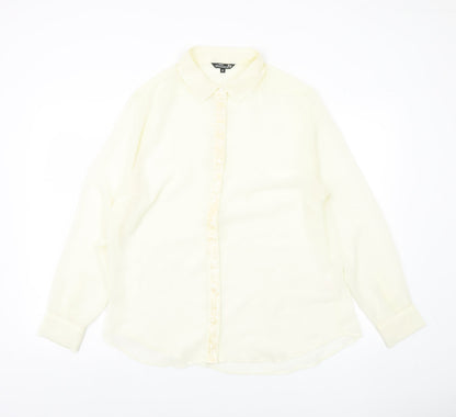 Papaya Women’s Ivory Button Blouse Size 18 Long Sleeve Lightweight