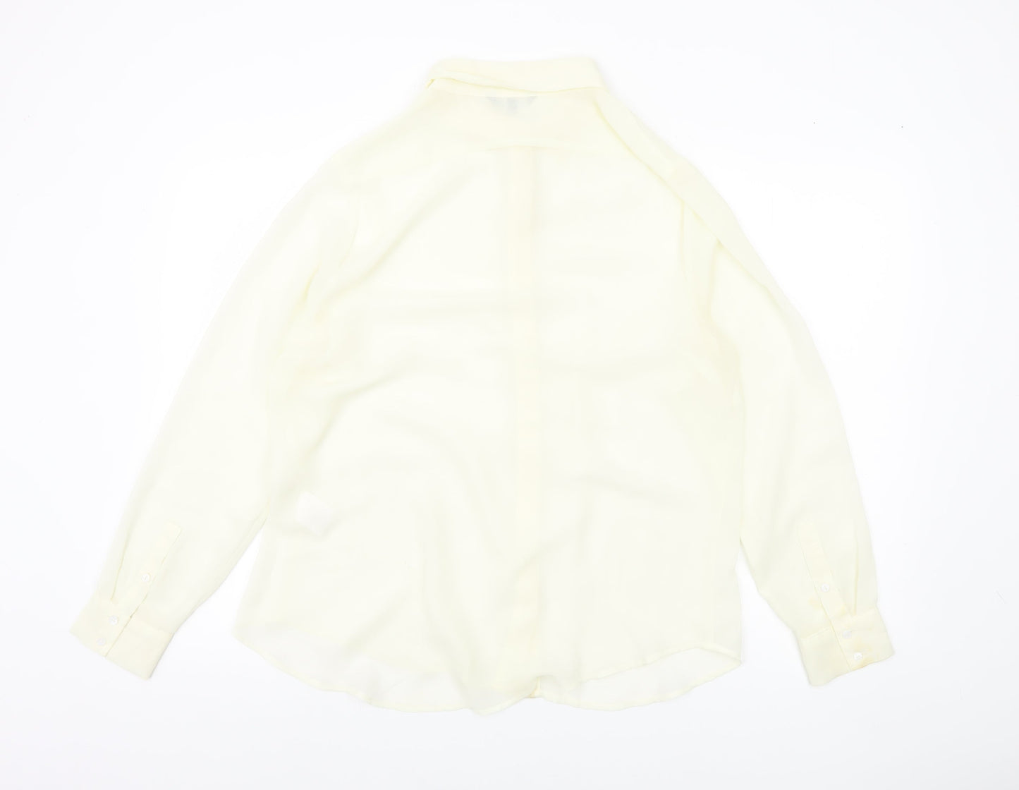 Papaya Women’s Ivory Button Blouse Size 18 Long Sleeve Lightweight