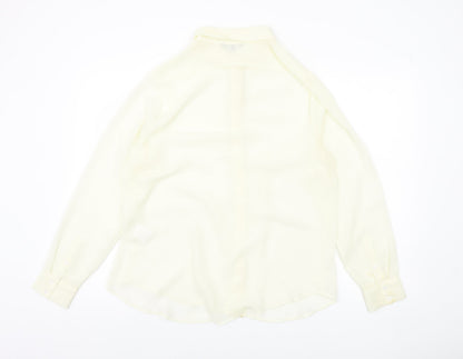 Papaya Women’s Ivory Button Blouse Size 18 Long Sleeve Lightweight