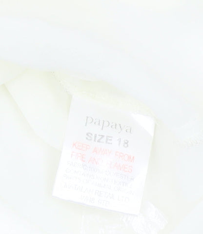 Papaya Women’s Ivory Button Blouse Size 18 Long Sleeve Lightweight