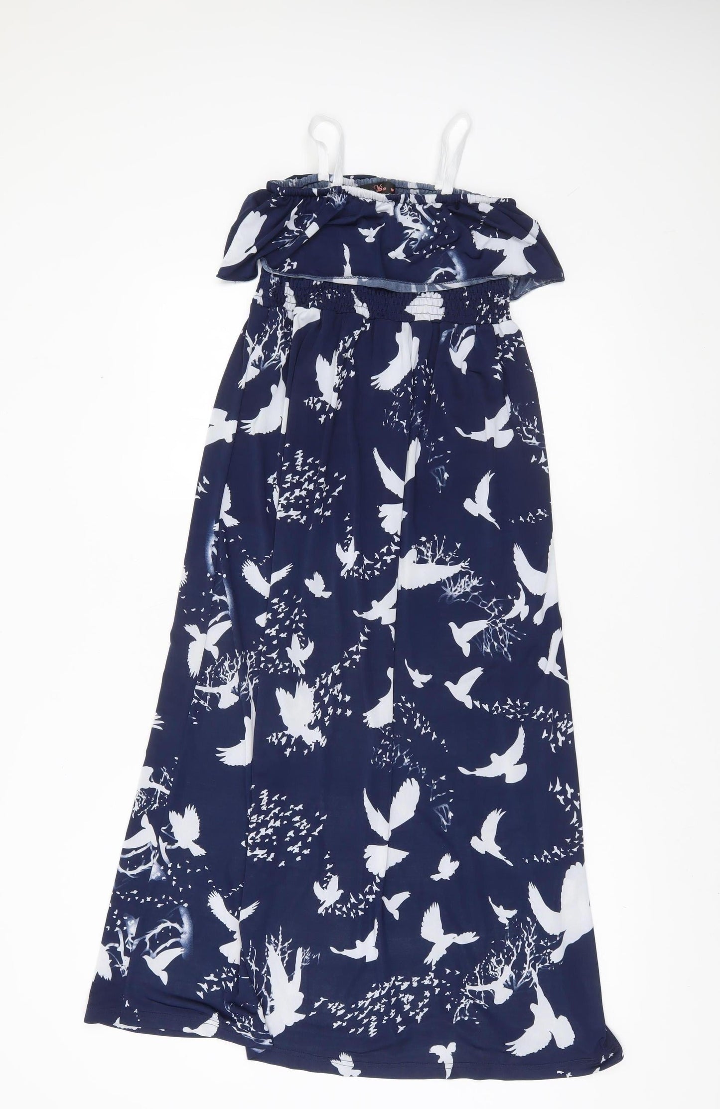 Miso Women’s Blue Maxi Strapless Summer Dress Size 10