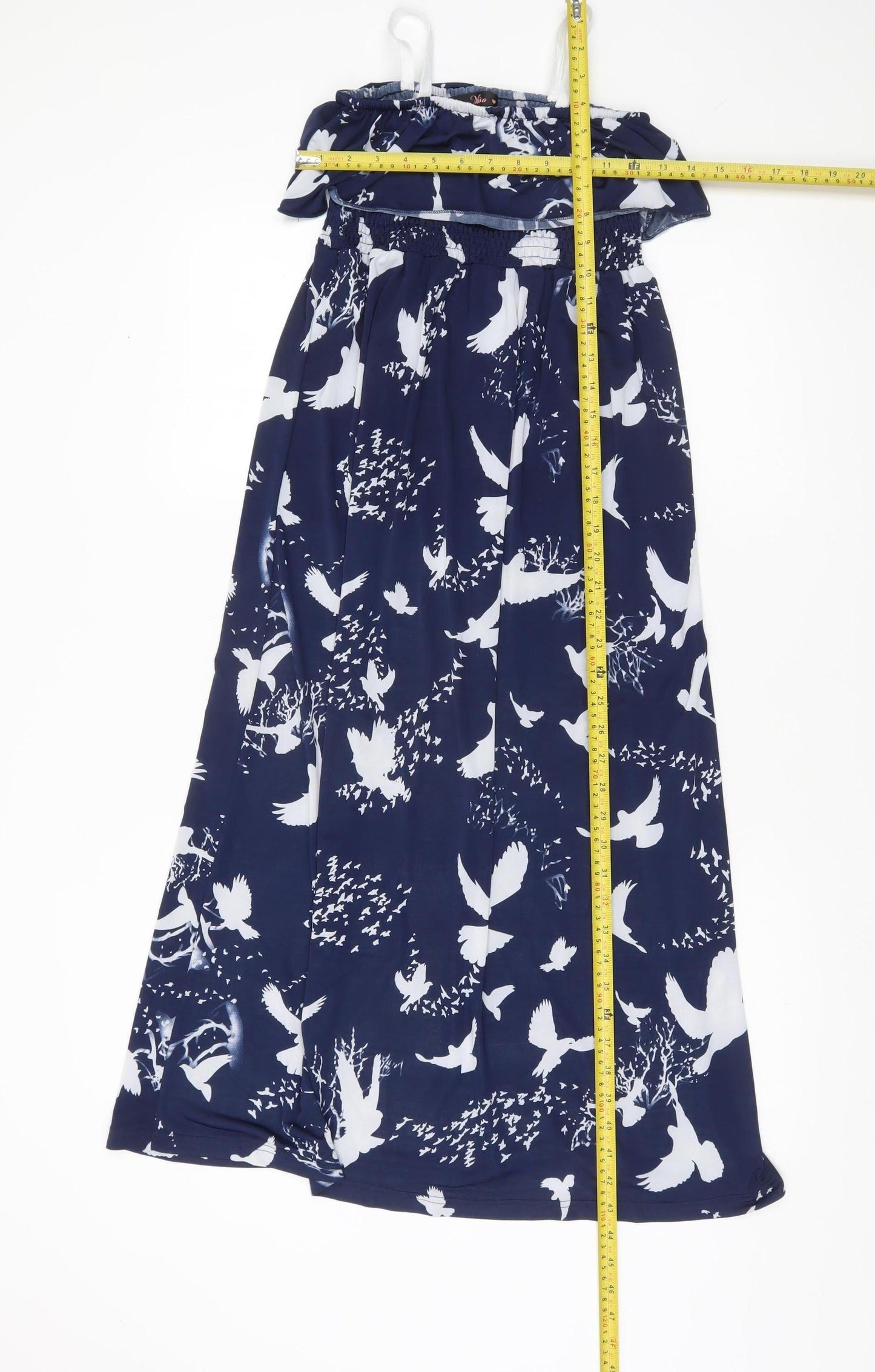 Miso Women’s Blue Maxi Strapless Summer Dress Size 10