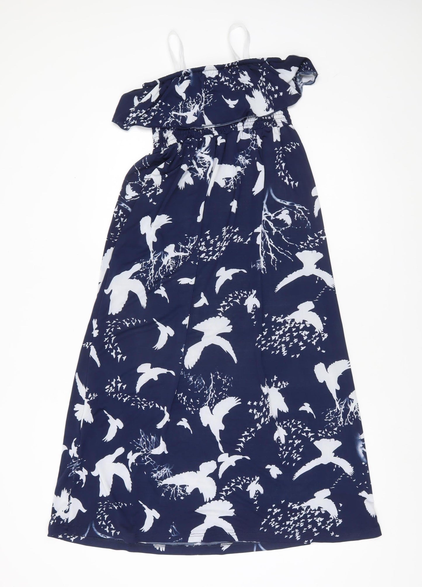 Miso Women’s Blue Maxi Strapless Summer Dress Size 10