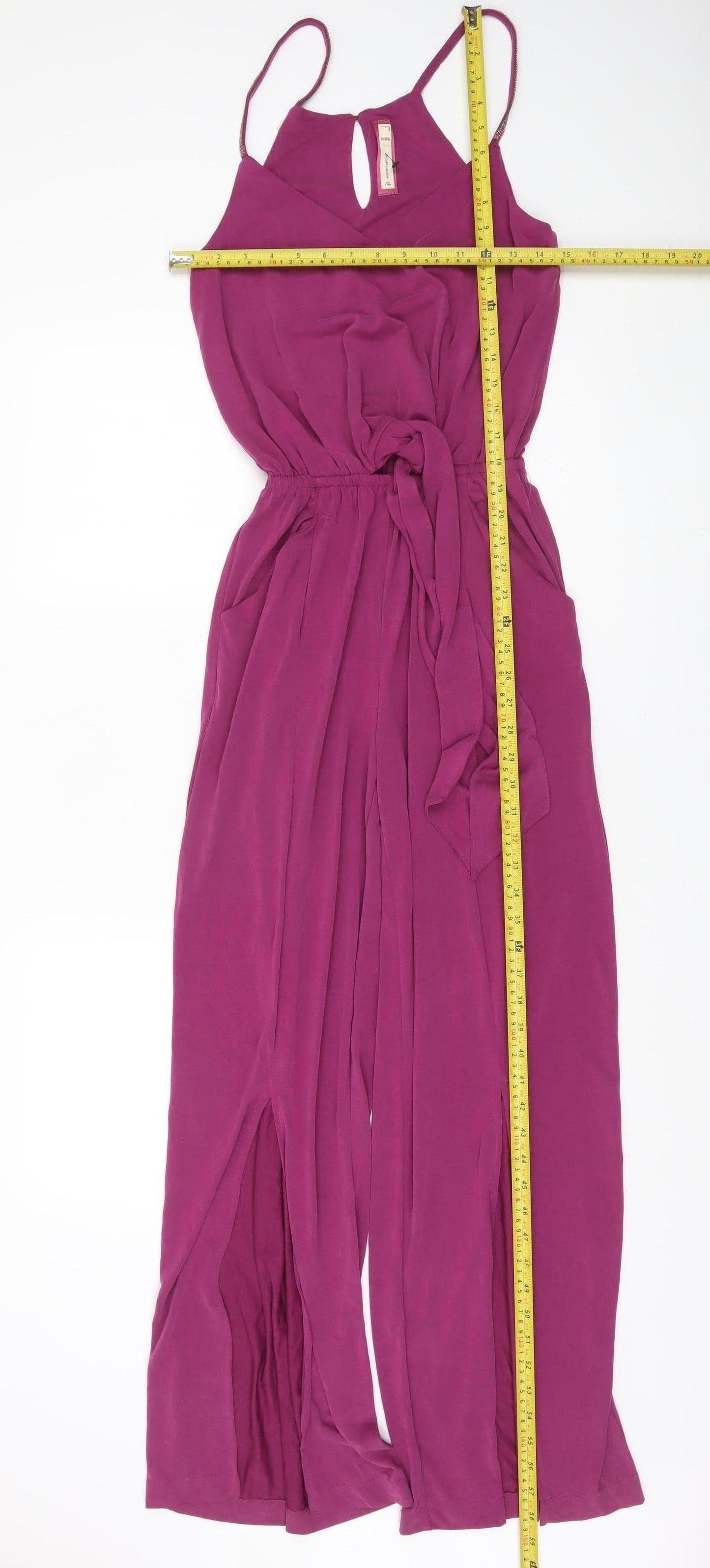 Women'secret Women Purple Size 8 Sleeveless Wide-Leg Jumpsuit