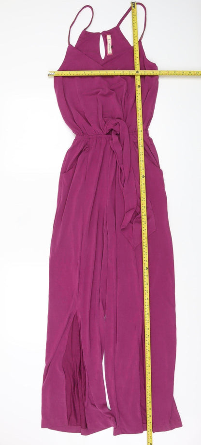 Women'secret Women Purple Size 8 Sleeveless Wide-Leg Jumpsuit