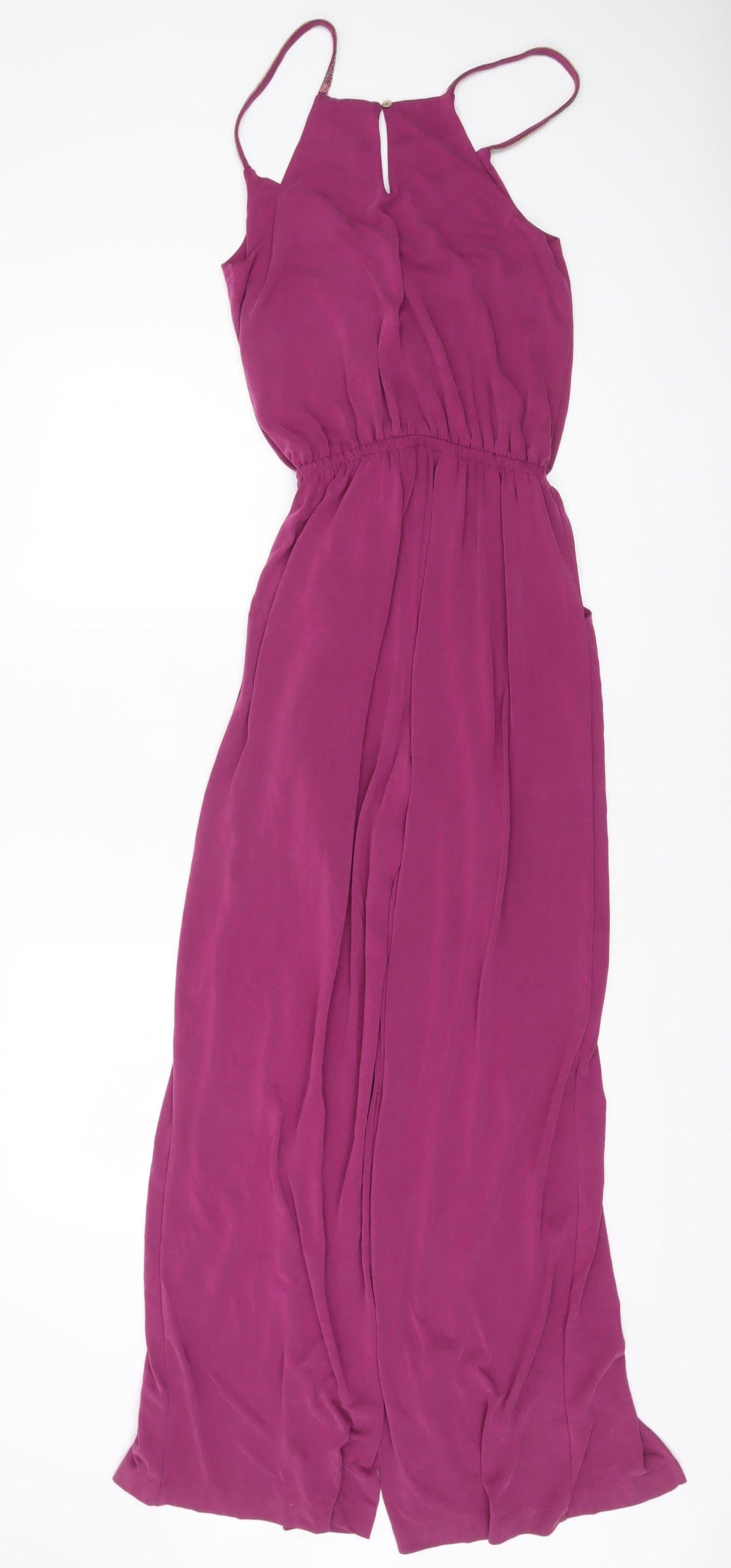 Women'secret Women Purple Size 8 Sleeveless Wide-Leg Jumpsuit