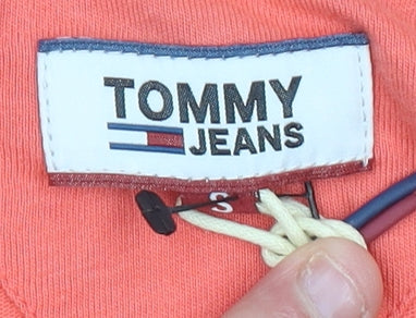 Womens UK Size S Tommy Jeans Orange Basic T-Shirt