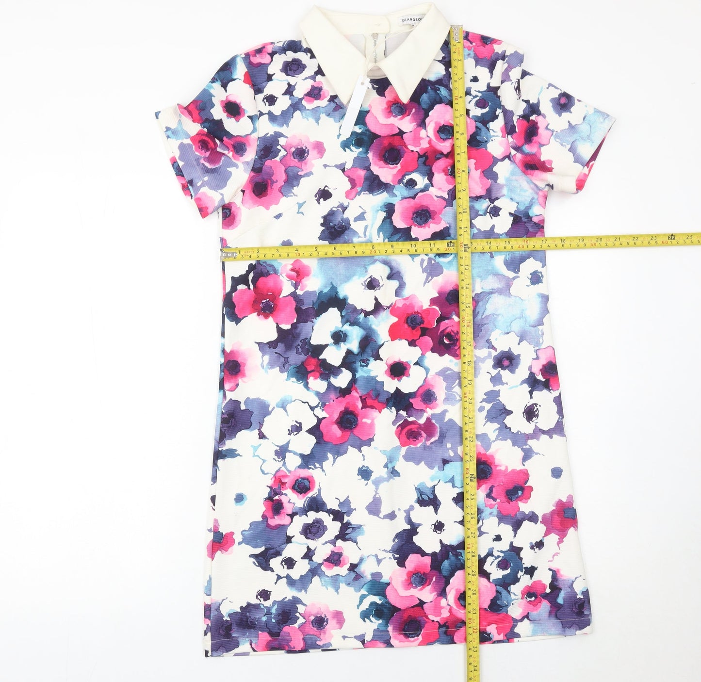 Glamorous Women’s Multicoloured Floral Shift Dress Size 12