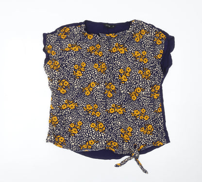 F&F Women’s Multicoloured Floral Tunic Blouse Size 12