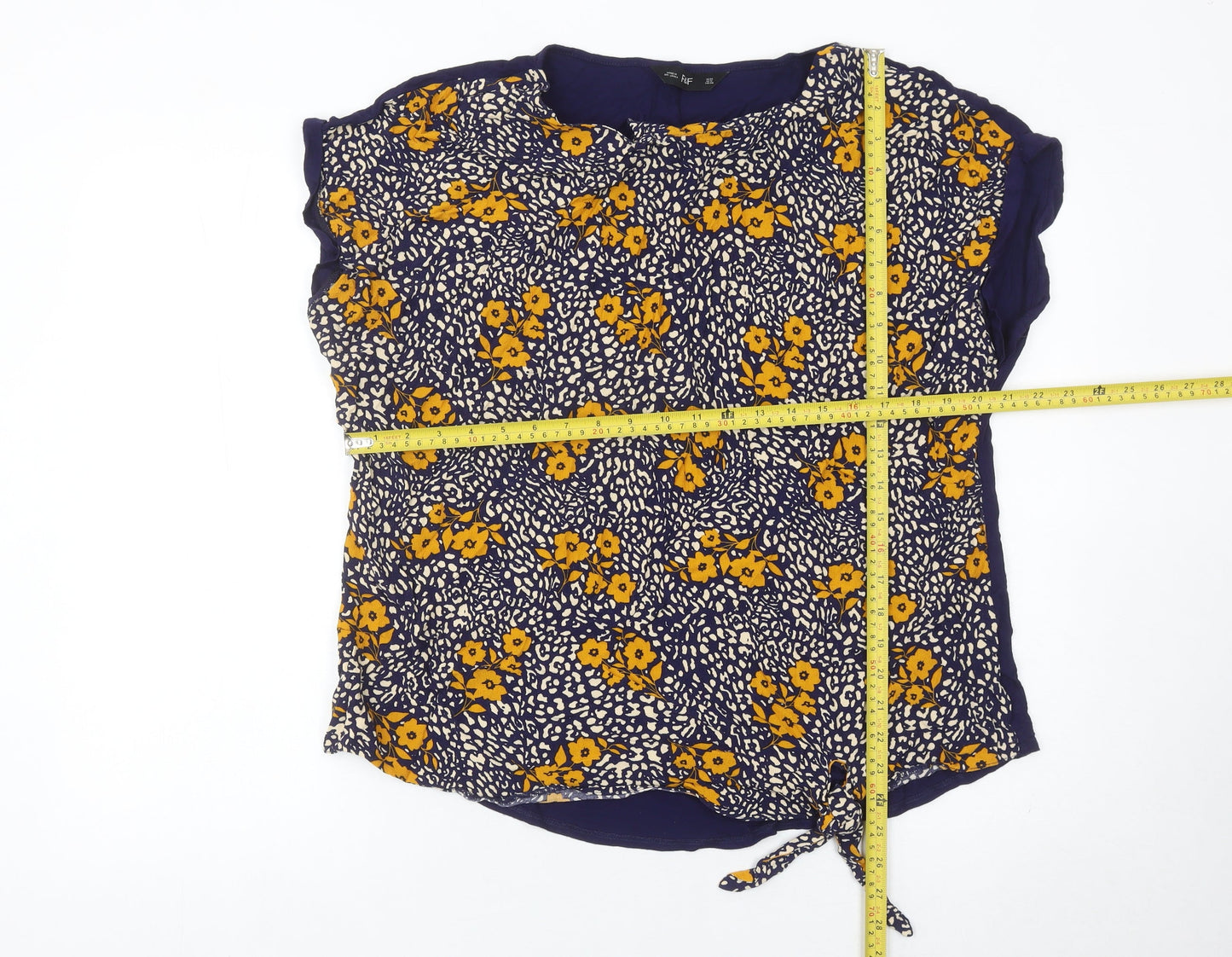F&F Women’s Multicoloured Floral Tunic Blouse Size 12