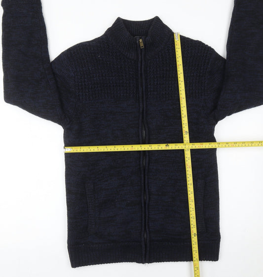Kensington Eastside Men’s Blue Full Zip Knit Jumper M