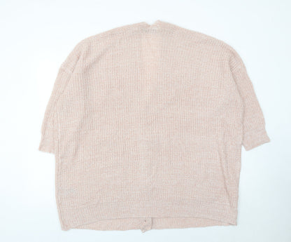 Yours Women’s Pink Plus Size 18-20 V-Neck Chunky Knit Cardigan