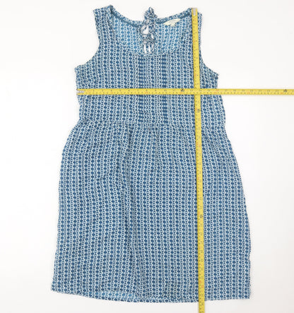 FatFace Women’s Blue Size 12 Geometric Sleeveless Shift Dress