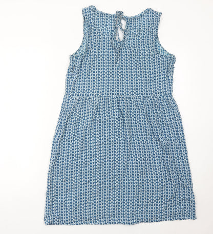 FatFace Women’s Blue Size 12 Geometric Sleeveless Shift Dress