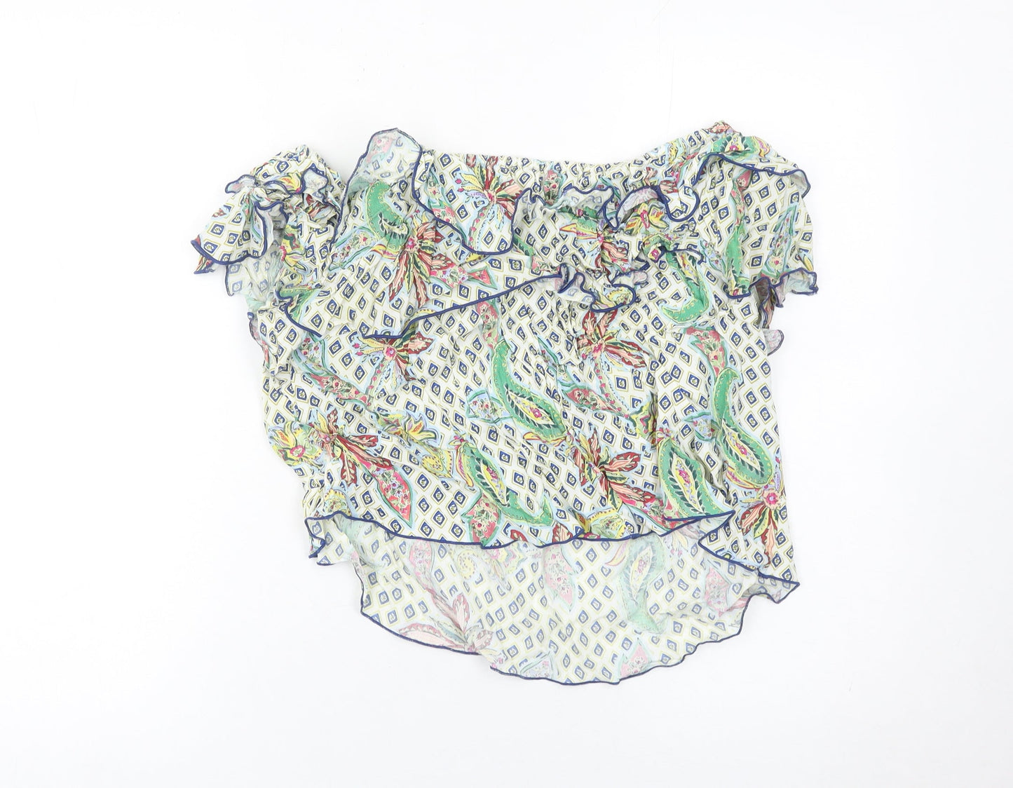 Zara Women’s Multicoloured Floral Ruffle Off-Shoulder Blouse M