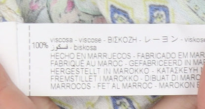 Zara Women’s Multicoloured Floral Ruffle Off-Shoulder Blouse M