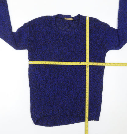 George Womens Blue Chunky Knit Pullover Jumper Size 8