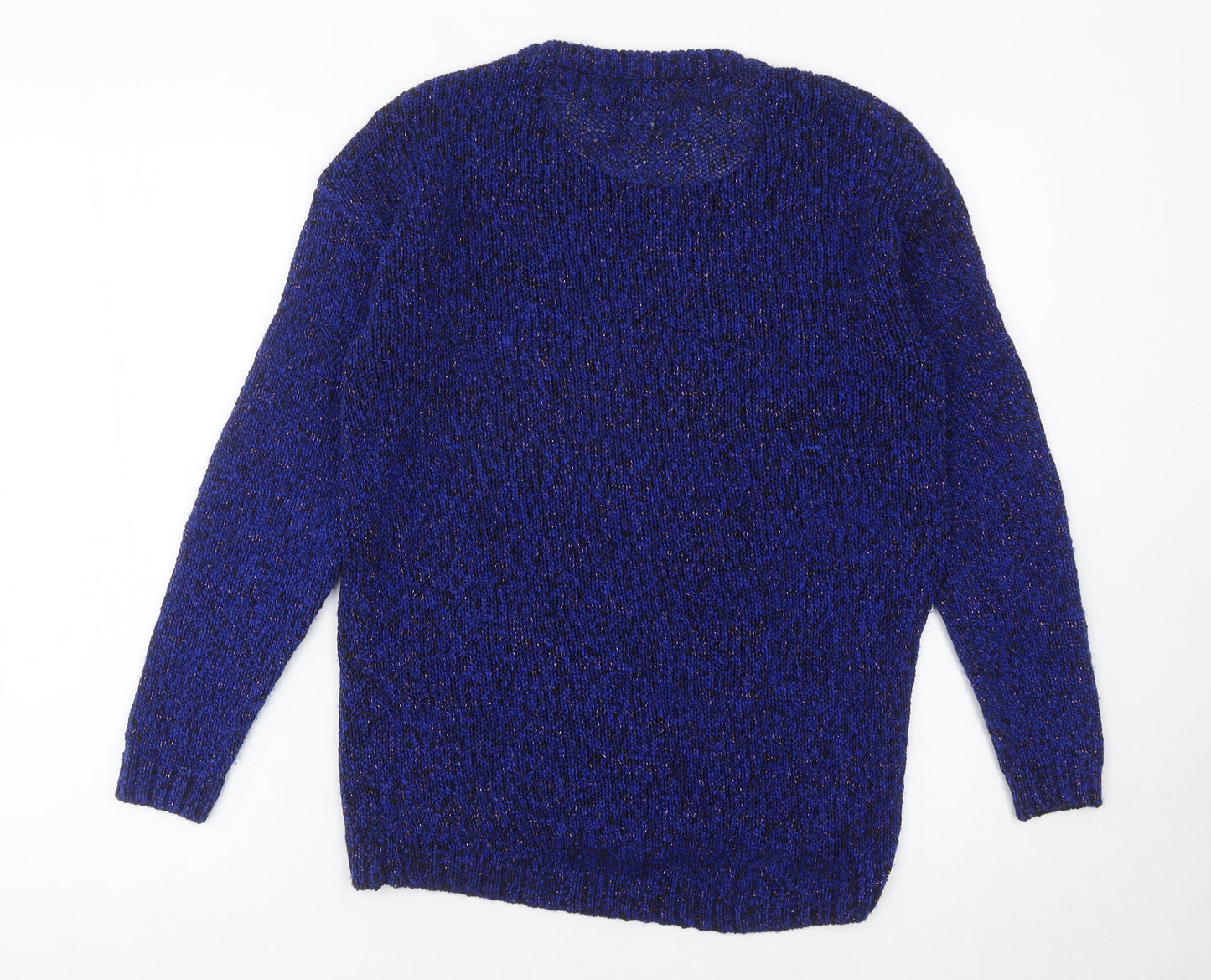 George Womens Blue Chunky Knit Pullover Jumper Size 8