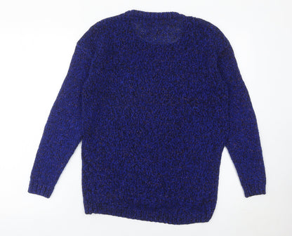 George Womens Blue Chunky Knit Pullover Jumper Size 8