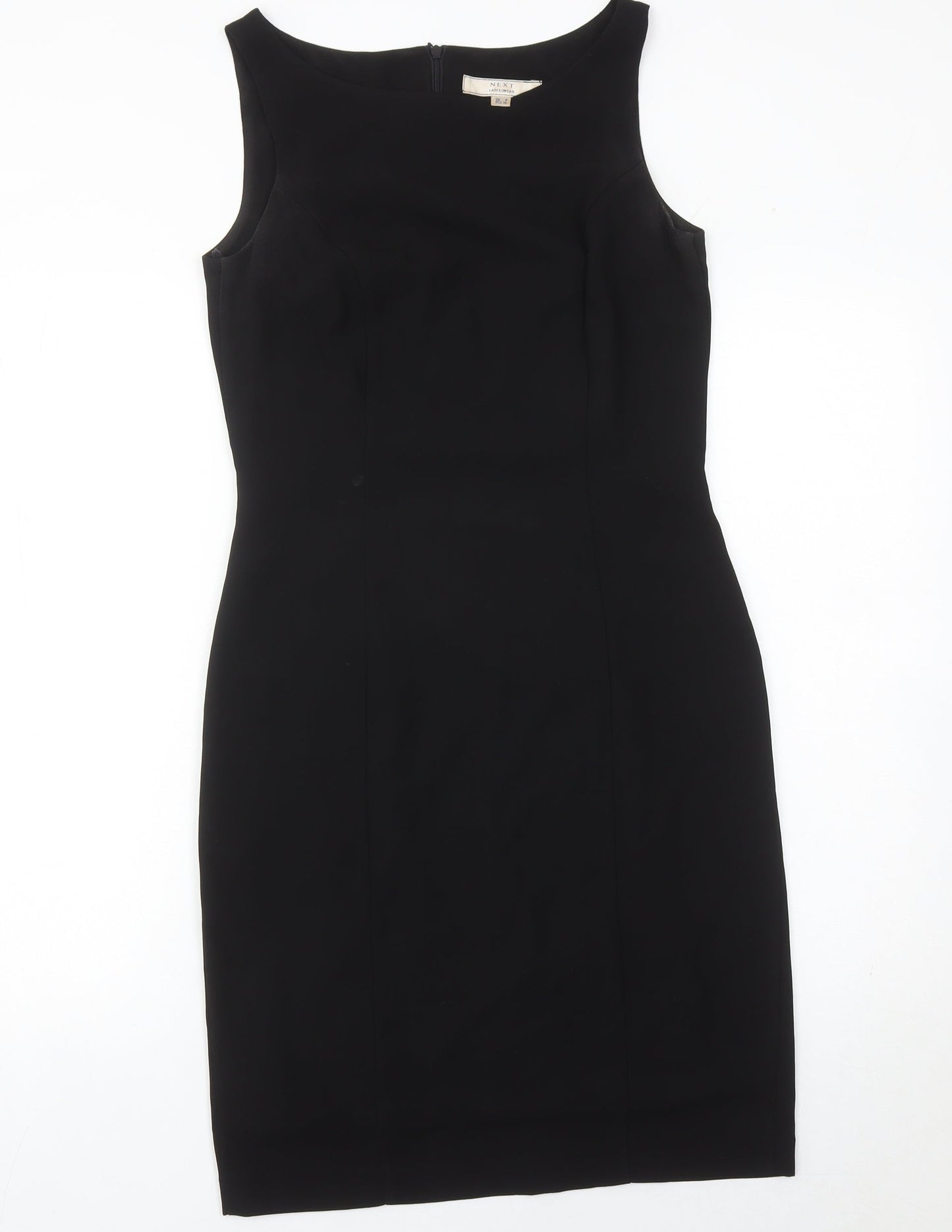 Next Women Black Size 8 Sheath Knee Length Sleeveless Dress