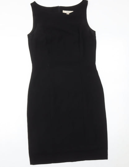 Next Women Black Size 8 Sheath Knee Length Sleeveless Dress