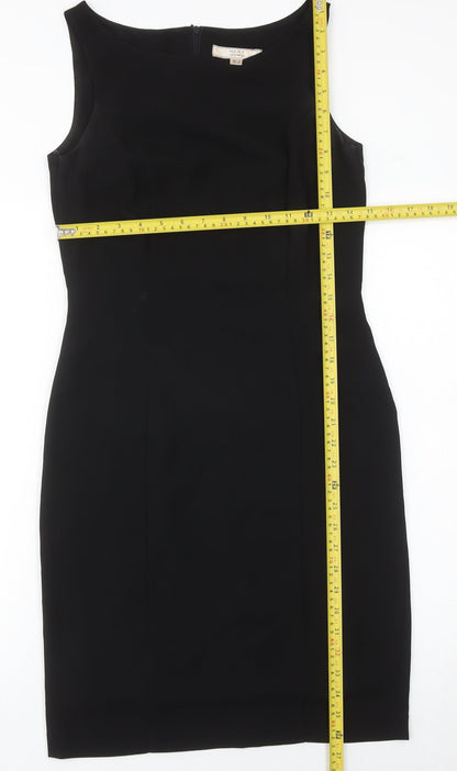 Next Women Black Size 8 Sheath Knee Length Sleeveless Dress