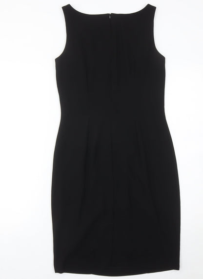 Next Women Black Size 8 Sheath Knee Length Sleeveless Dress