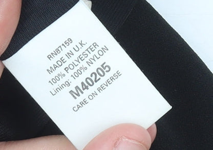 Next Women Black Size 8 Sheath Knee Length Sleeveless Dress