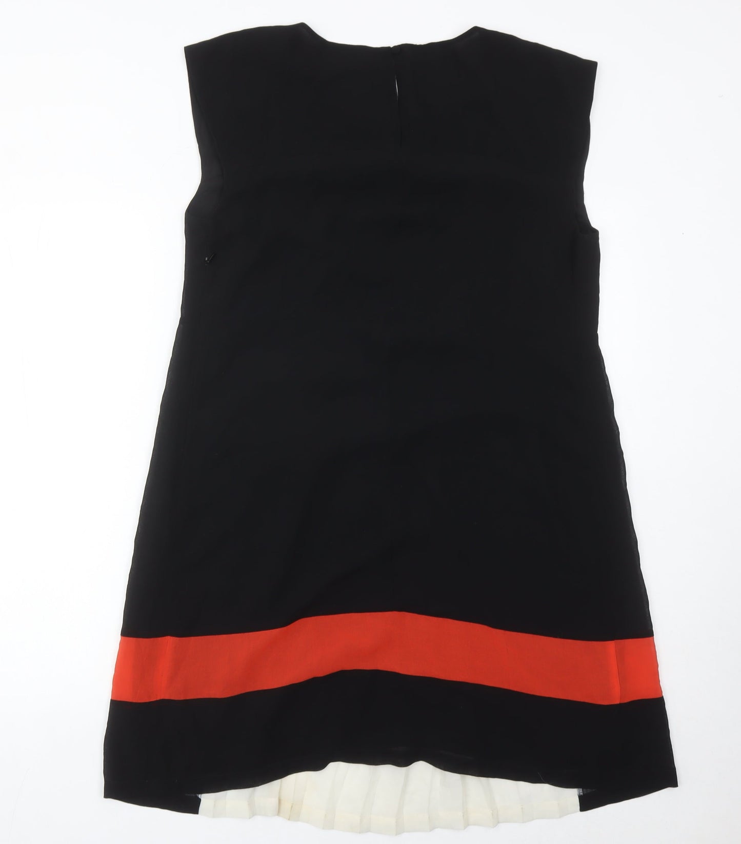 Next Women’s Black White Red Shift Dress Size 14 Sleeveless Knee Length