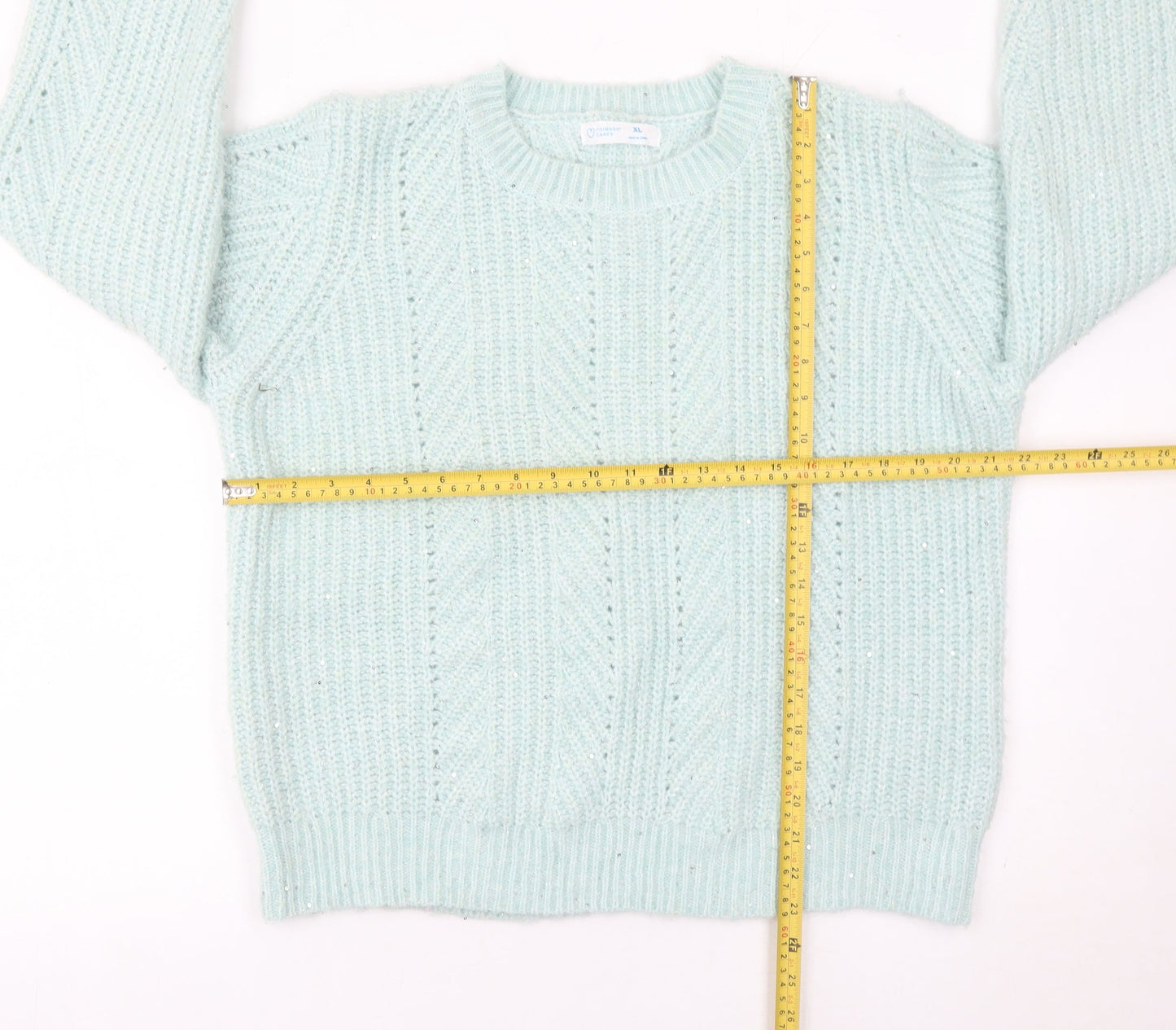 Primark Women’s Blue XL Chunky Knit Pullover Jumper