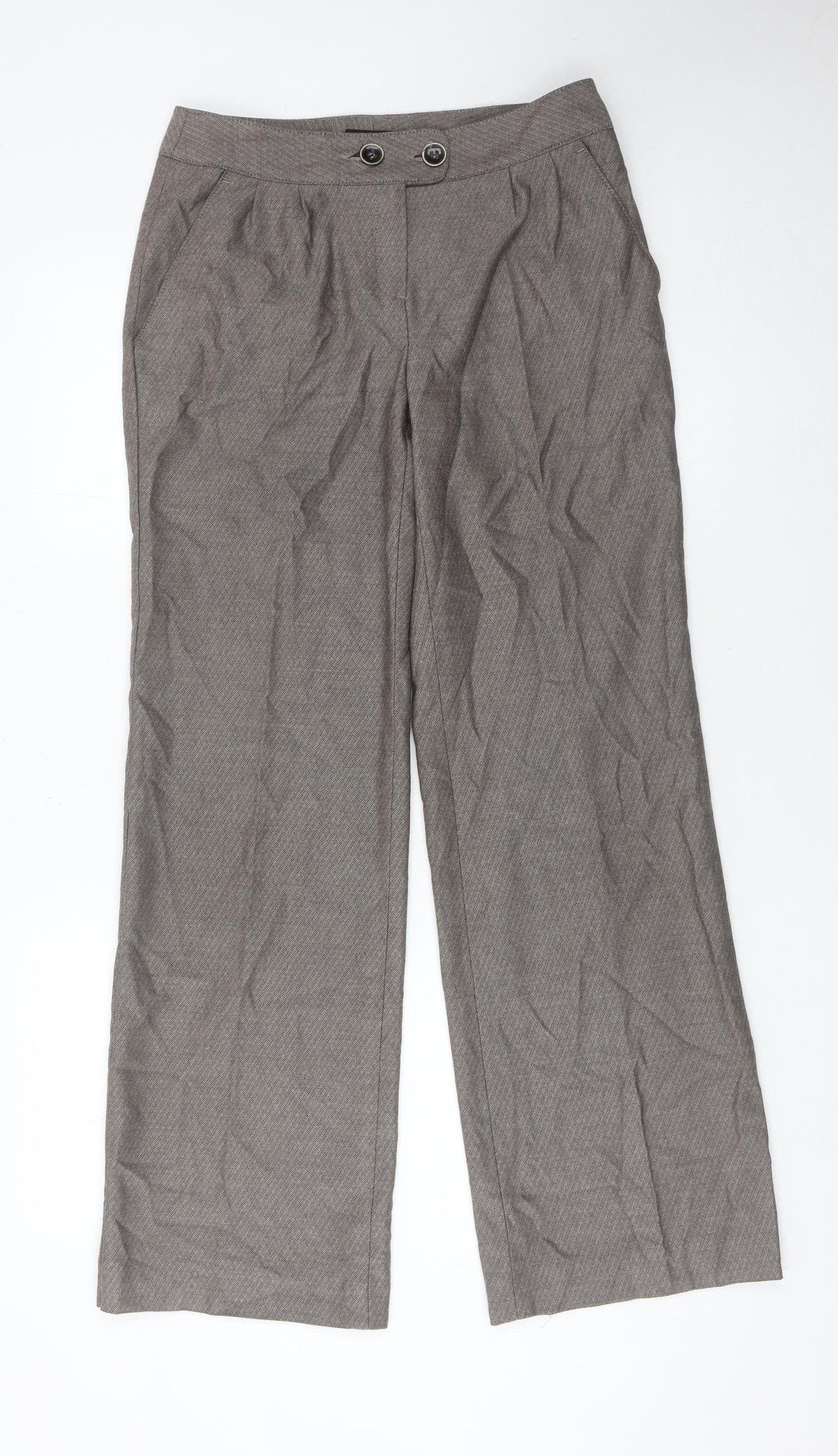Next Women’s Grey Herringbone Dress Pants Size 8 Regular