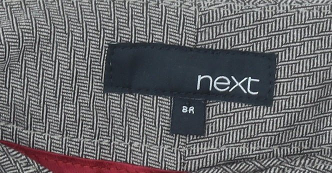 Next Women’s Grey Herringbone Dress Pants Size 8 Regular