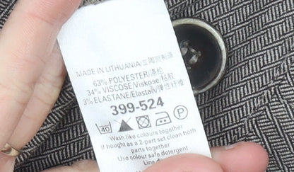 Next Women’s Grey Herringbone Dress Pants Size 8 Regular