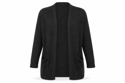 H&M Womens Black Cardigan Size 8 Long Sleeve Knit Open Front