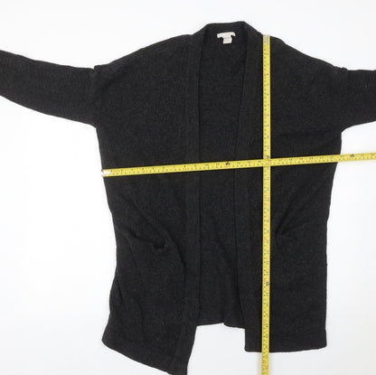 H&M Womens Black Cardigan Size 8 Long Sleeve Knit Open Front