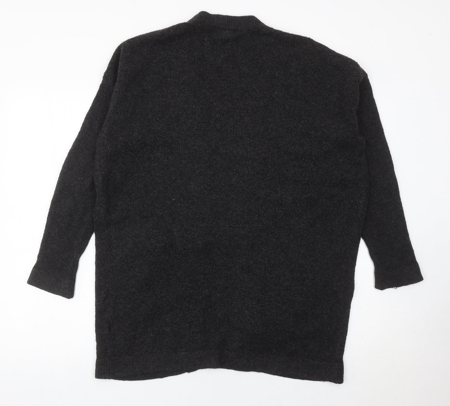 H&M Womens Black Cardigan Size 8 Long Sleeve Knit Open Front
