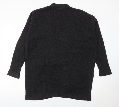 H&M Womens Black Cardigan Size 8 Long Sleeve Knit Open Front