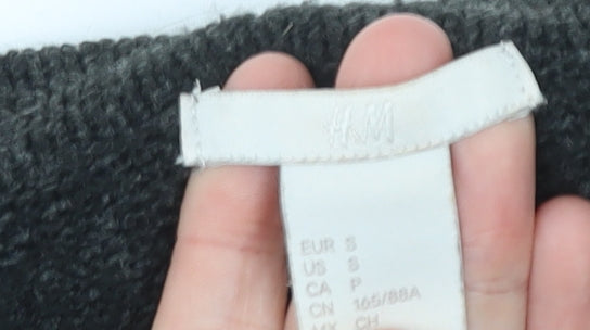 H&M Womens Black Cardigan Size 8 Long Sleeve Knit Open Front