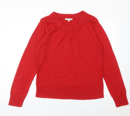 Klass Collection Womens Red XL Pullover Jumper Knit Crew Neck
